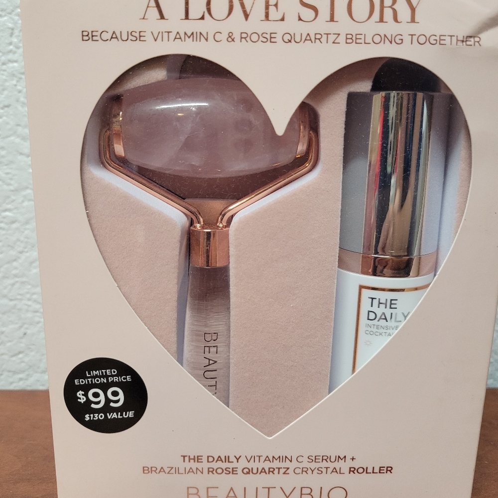 Beauty Bio Vitamin C Serum and Rose Quartz Roller Set NIB - Picture 8 of 8